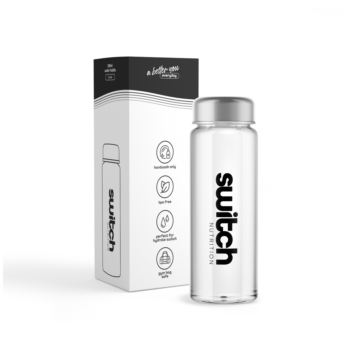 500ml Water Bottle by Switch Nutrition