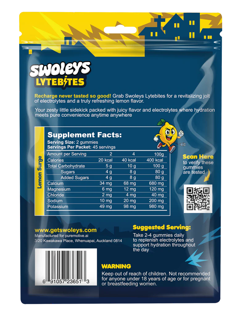 Electrolyte Gummies by Swoleys