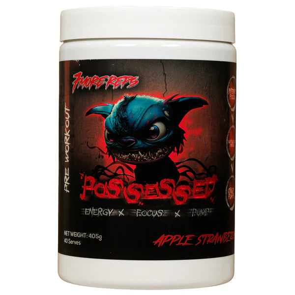 Possessed by 7 more reps. High stimulant pre workout. Apple strawberry flavour