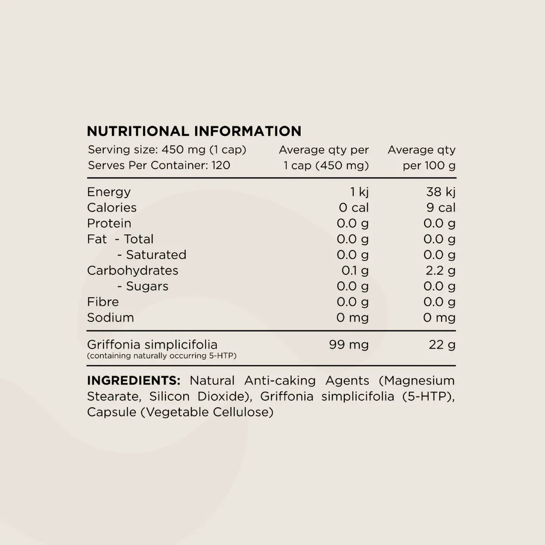 Griffonia (5-HTP) by Switch Nutrition