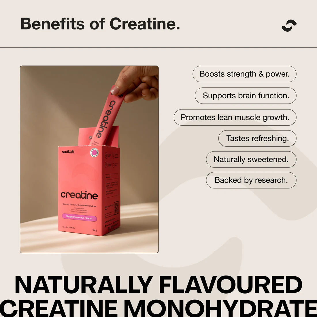 Flavoured Creatine Sachets by Switch Nutrition