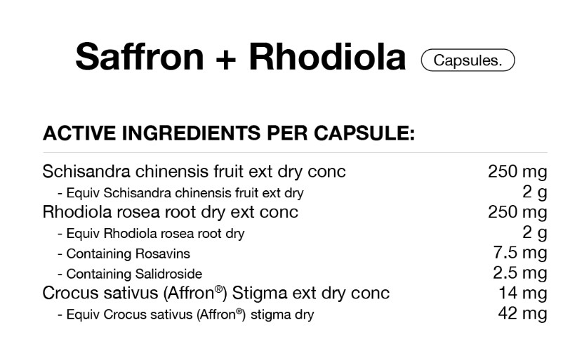 Saffron + Rhodiola by Switch Nutrition
