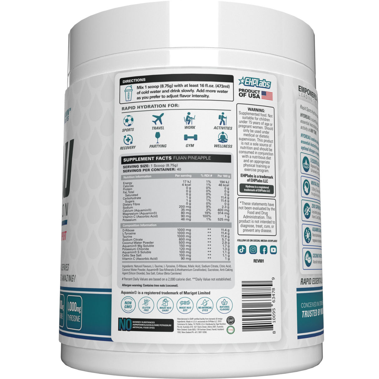 Hydreau Sports Hydration by EHP Labs