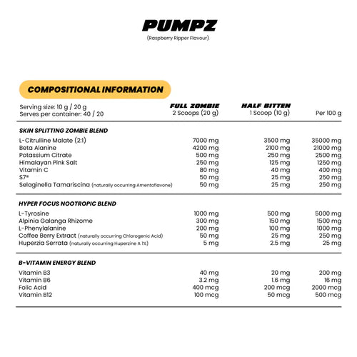 Pumpz Non-Stim by Zombie Labs